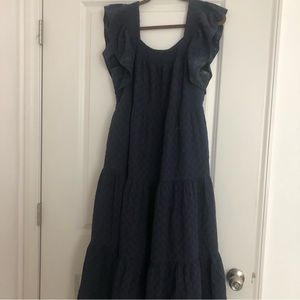 Madewell, Tiered Navy Maxi Dress